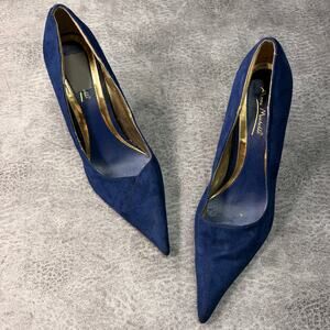 Anne Michelle Blue Pointed Toe Heels